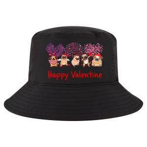 Happy Valentine Pug Dog Pug Dog Heart Tree Lover Pug Cool Comfort Performance Bucket Hat