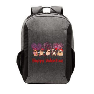 Happy Valentine Pug Dog Pug Dog Heart Tree Lover Pug Vector Backpack