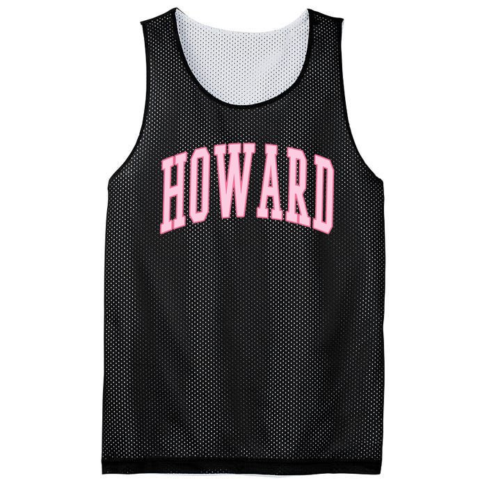 Howard Vintage Preppy Varsity Sports Mesh Reversible Basketball Jersey Tank