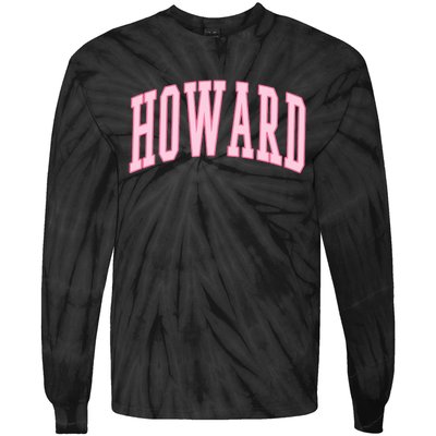 Howard Vintage Preppy Varsity Sports Tie-Dye Long Sleeve Shirt