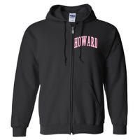 Howard Vintage Preppy Varsity Sports Full Zip Hoodie