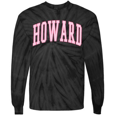 Howard Vintage Preppy Varsity Sports Tie-Dye Long Sleeve Shirt