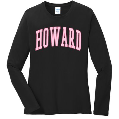 Howard Vintage Preppy Varsity Sports Ladies Long Sleeve Shirt