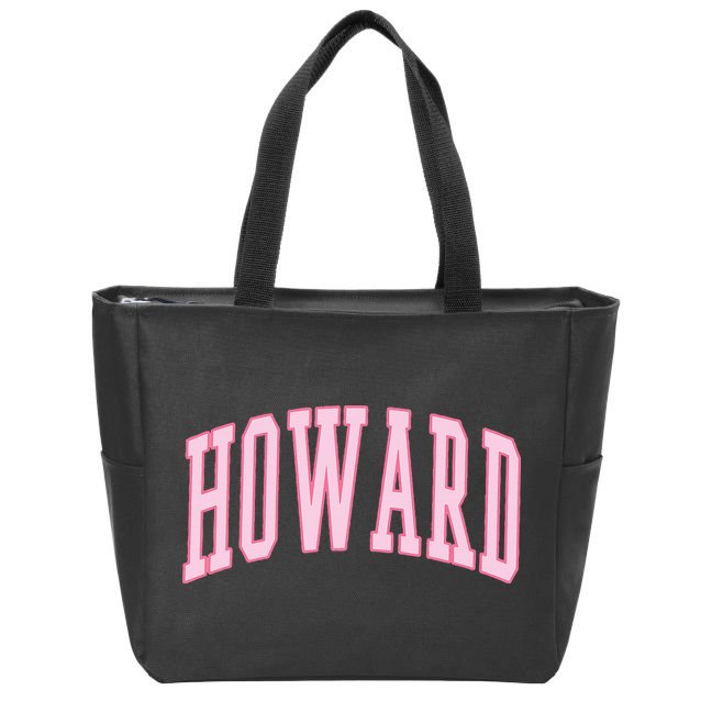 Howard Vintage Preppy Varsity Sports Zip Tote Bag