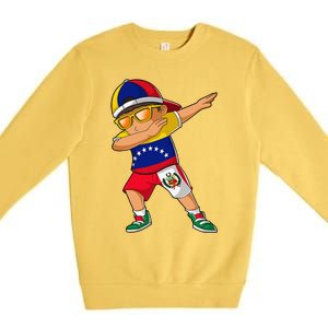 Half Venezuelan Peruvian Venezuela Peru Flag Premium Crewneck Sweatshirt