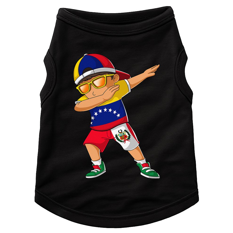 Half Venezuelan Peruvian Venezuela Peru Flag Doggie Tank