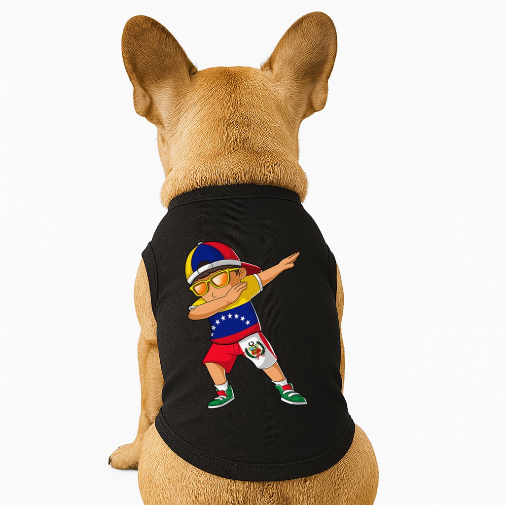 Half Venezuelan Peruvian Venezuela Peru Flag Doggie Tank