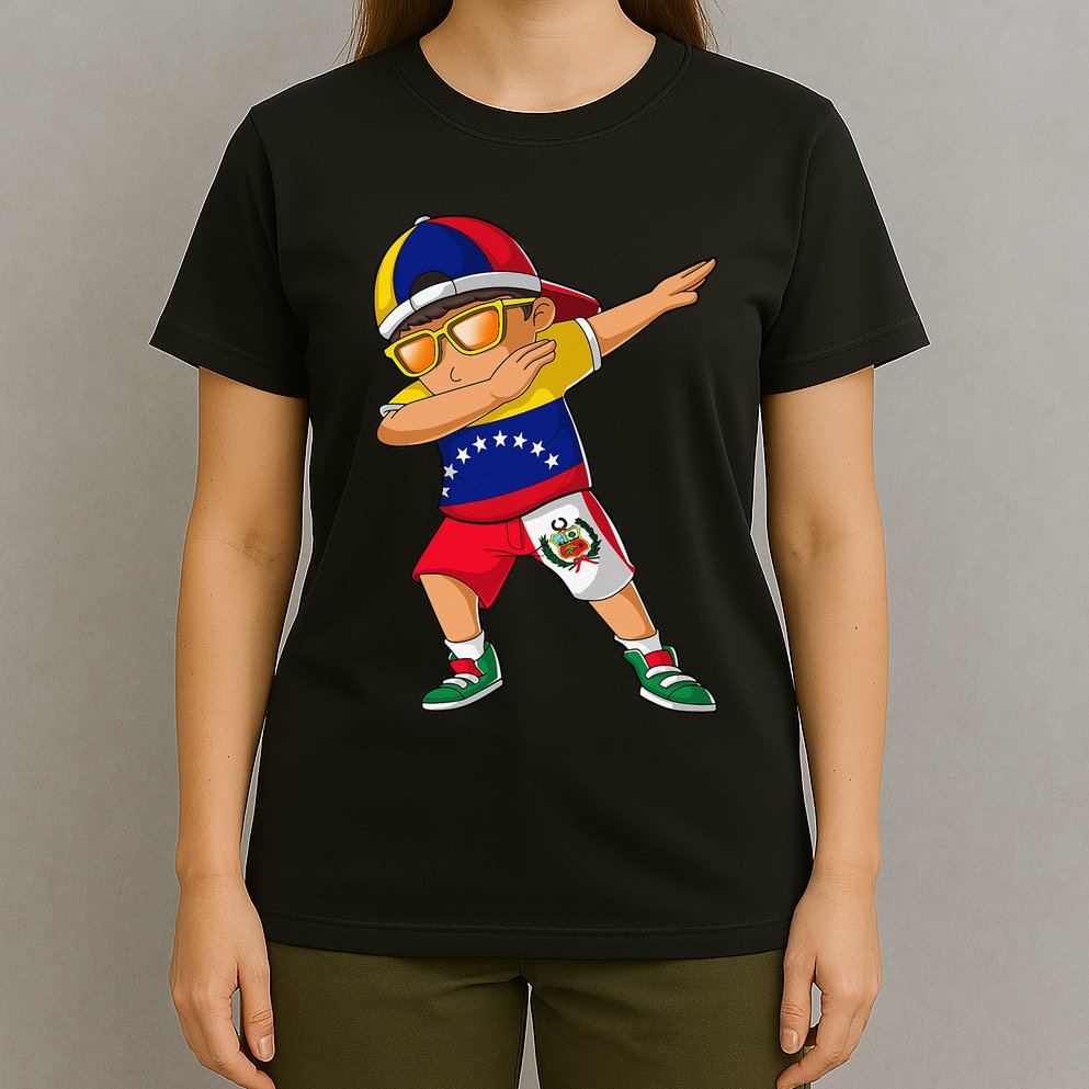 Half Venezuelan Peruvian Venezuela Peru Flag T-Shirt