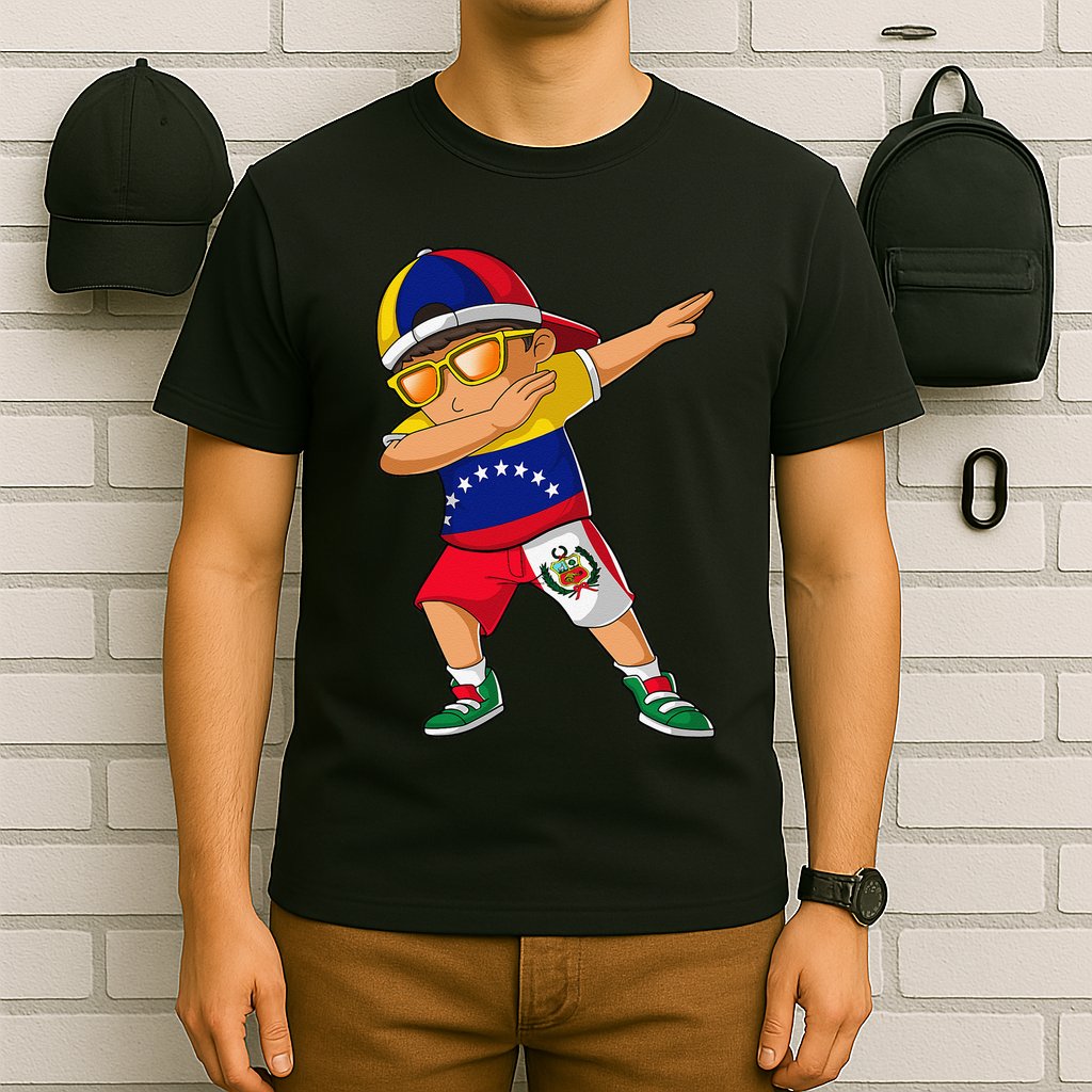 Half Venezuelan Peruvian Venezuela Peru Flag T-Shirt