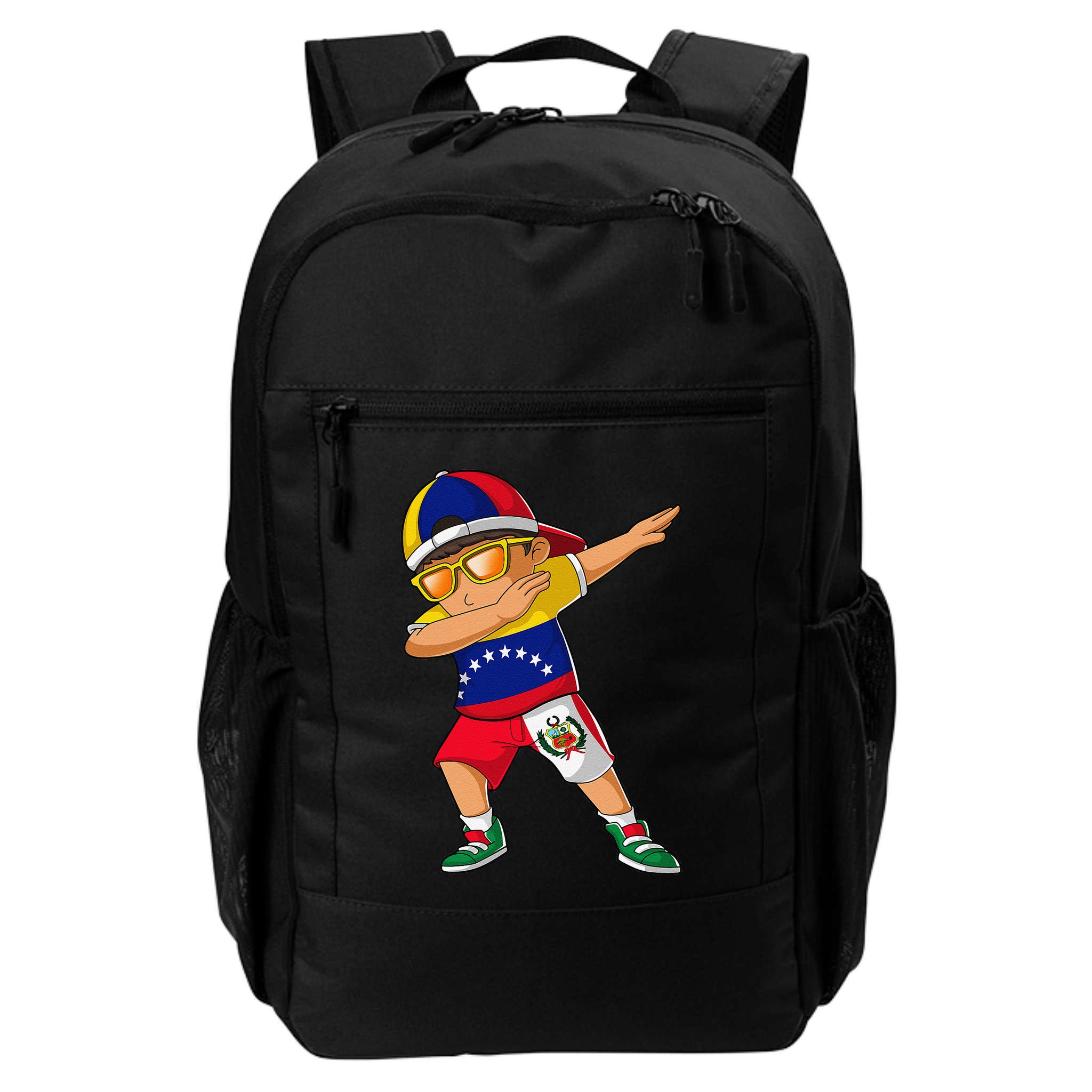 Half Venezuelan Peruvian Venezuela Peru Flag Backpack
