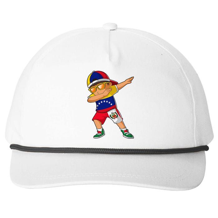 Half Venezuelan Peruvian Venezuela Peru Flag Snapback Five-Panel Rope Hat