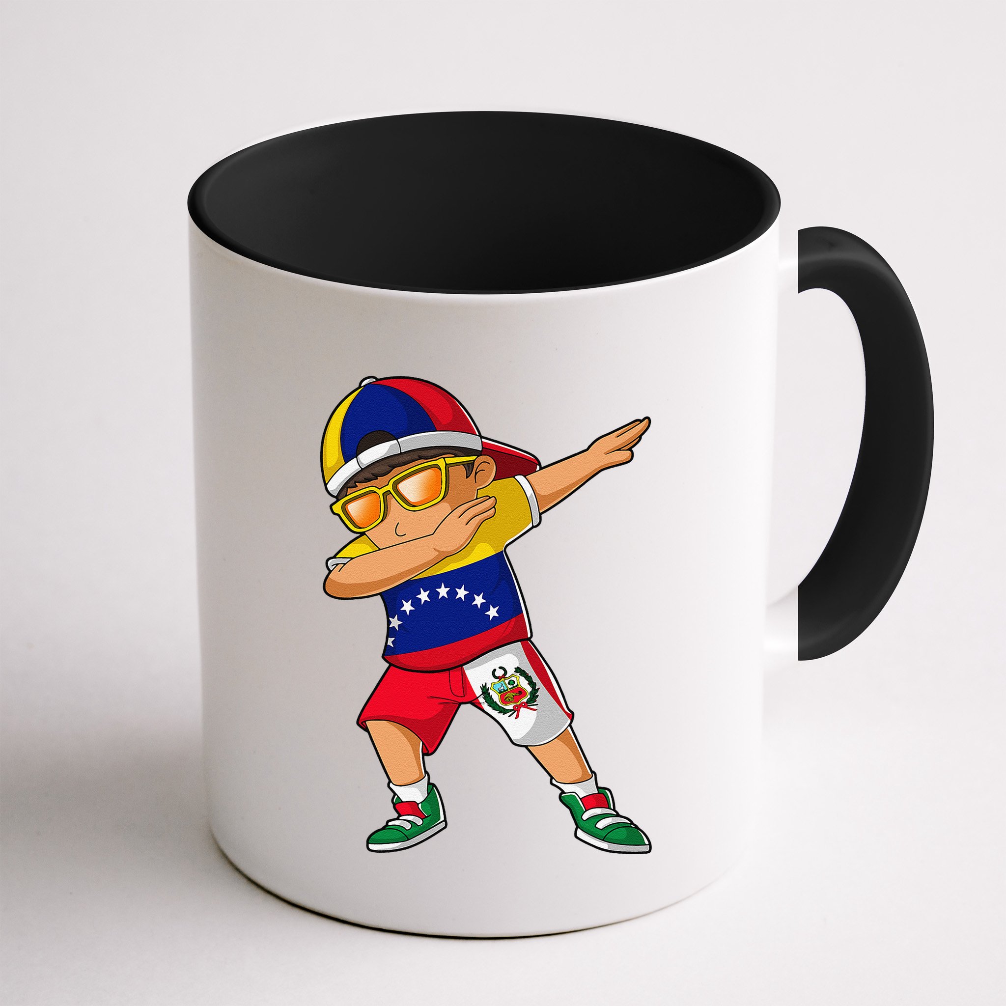 Half Venezuelan Peruvian Venezuela Peru Flag Mug