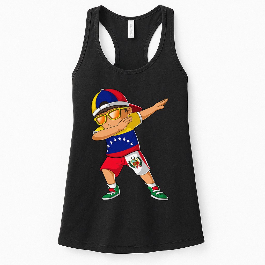 Half Venezuelan Peruvian Venezuela Peru Flag Womens Tank Top