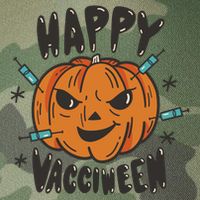 Happy Vacciween Pumpkin Legacy Tie Dye Trucker Hat