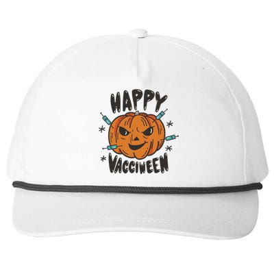 Happy Vacciween Pumpkin Snapback Five-Panel Rope Hat