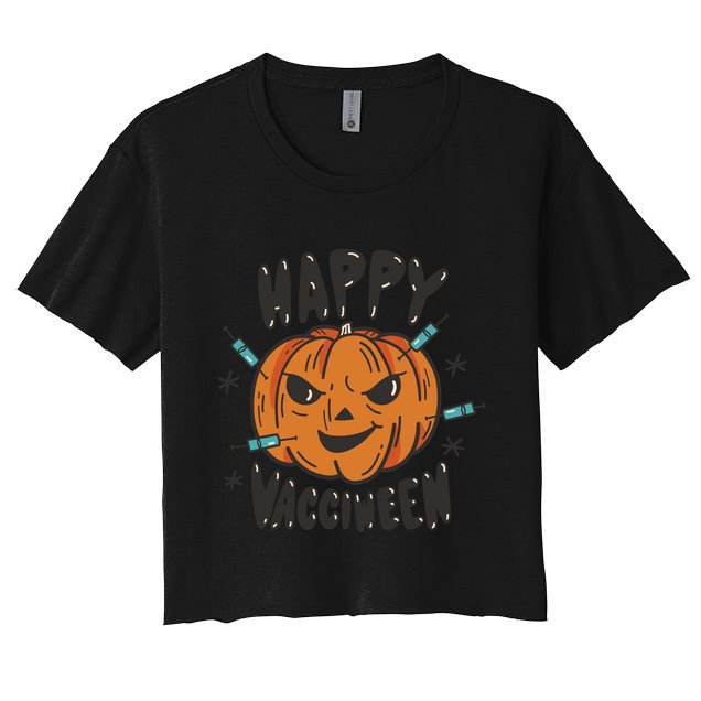 Happy Vacciween Pumpkin Crop Top