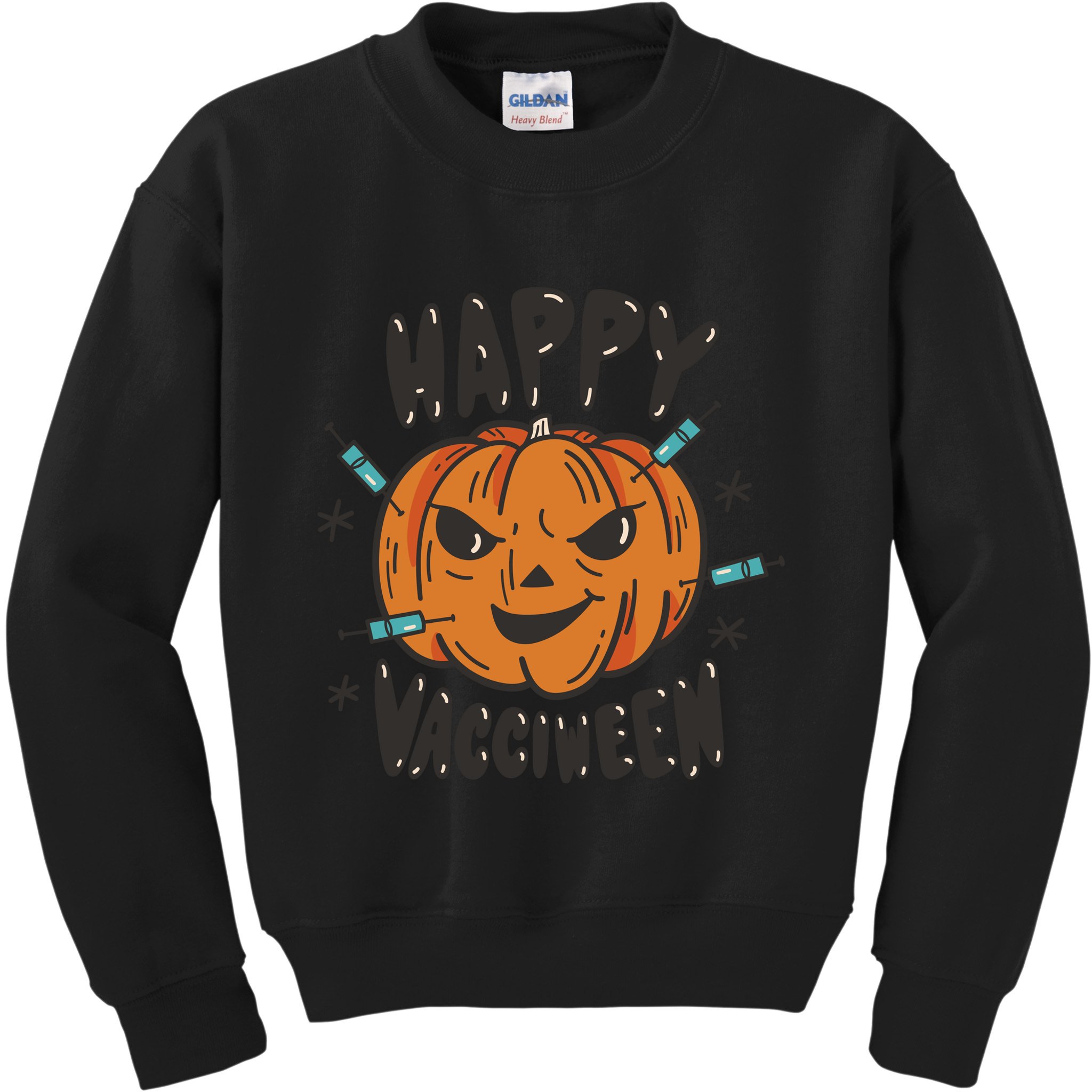 Happy Vacciween Pumpkin Kids Sweatshirt