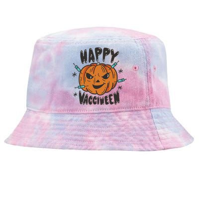 Happy Vacciween Pumpkin Tie-Dyed Bucket Hat