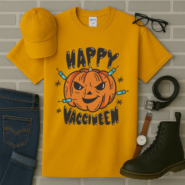 Happy Vacciween Pumpkin Tall T-Shirt