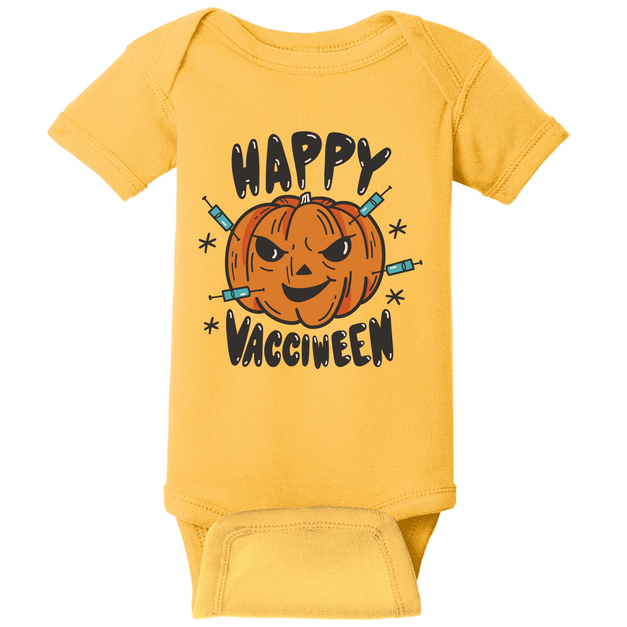 Happy Vacciween Pumpkin Baby Bodysuit