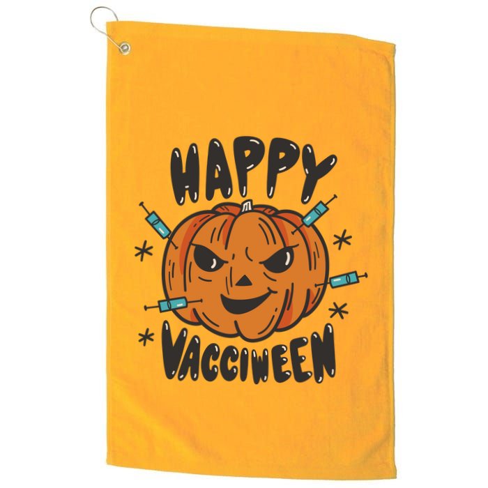 Happy Vacciween Pumpkin Golf Towel