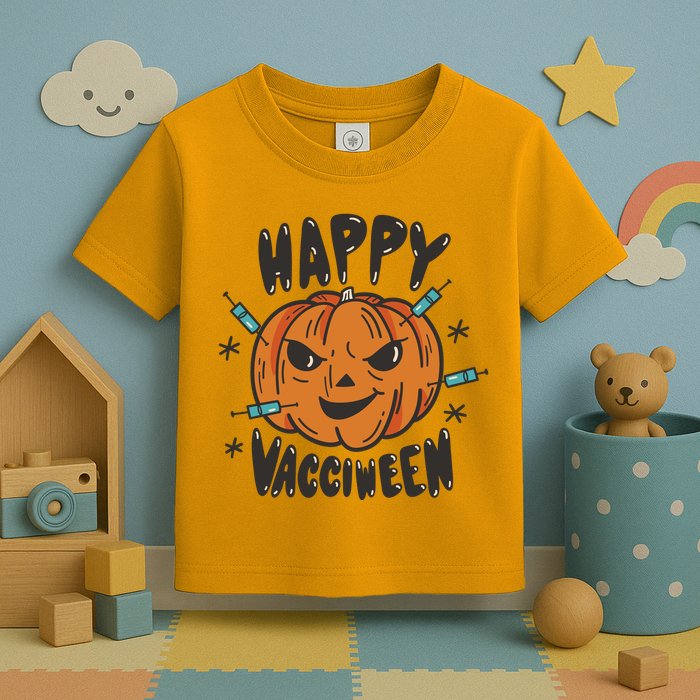 Happy Vacciween Pumpkin Toddler T-Shirt