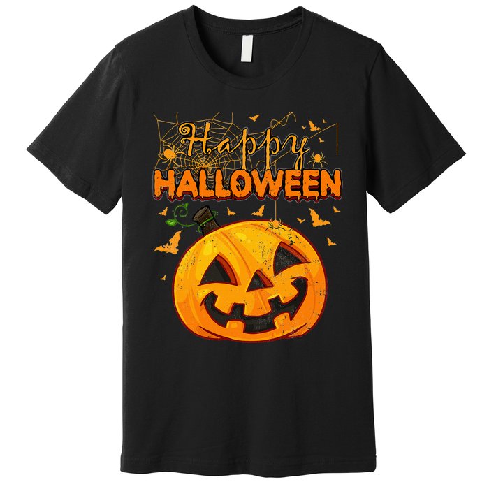 Hilarious Vintage Pumpkin Festive Halloween Premium T-Shirt