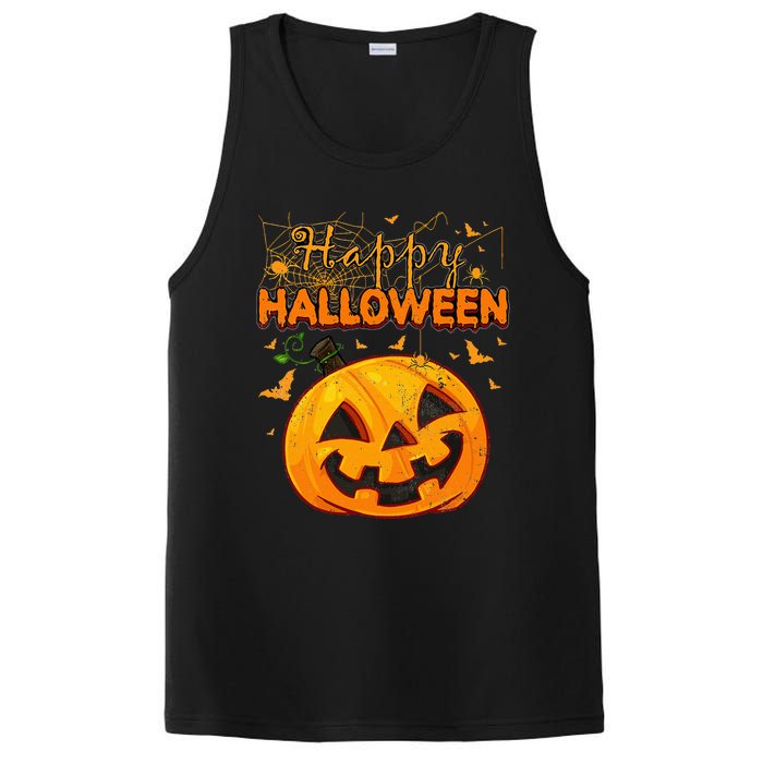 Hilarious Vintage Pumpkin Festive Halloween PosiCharge Competitor Tank