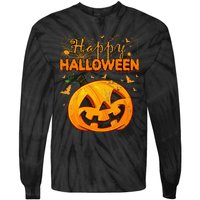 Hilarious Vintage Pumpkin Festive Halloween Tie-Dye Long Sleeve Shirt