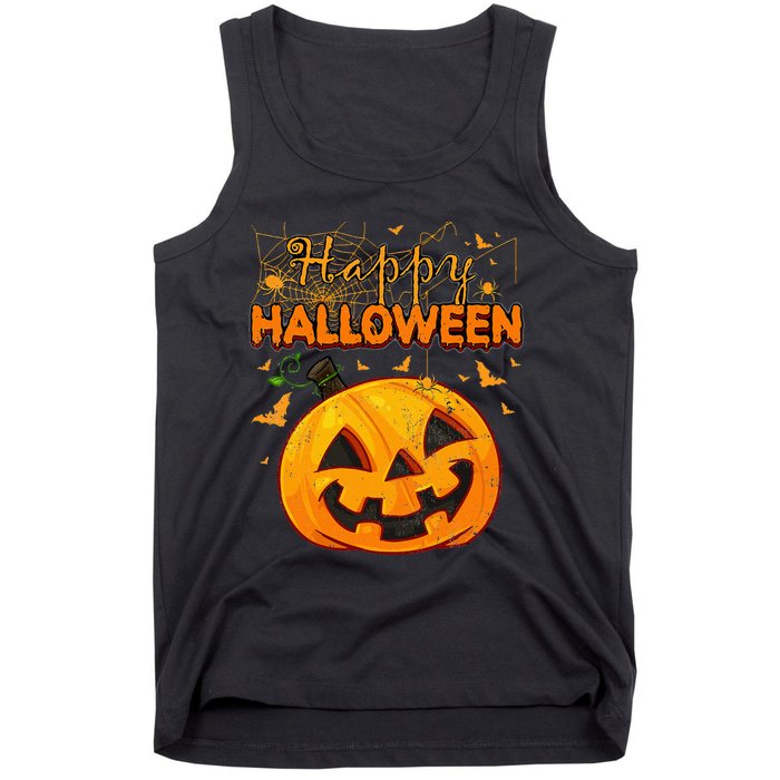 Hilarious Vintage Pumpkin Festive Halloween Tank Top