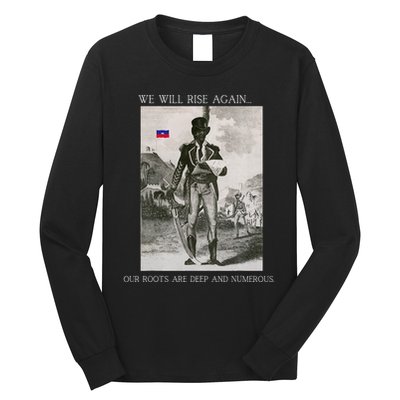 HaitiS Vintage Quote We Will Rise Again Long Sleeve Shirt