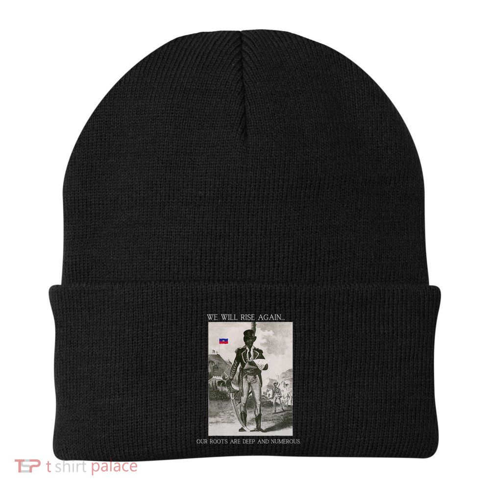 HaitiS Vintage Quote We Will Rise Again Beanie