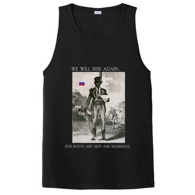 HaitiS Vintage Quote We Will Rise Again PosiCharge Competitor Tank