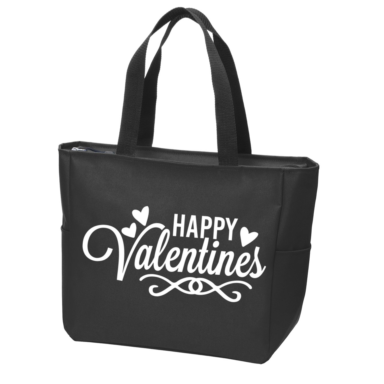 Happy Valentines Romantic Gift Zip Tote Bag