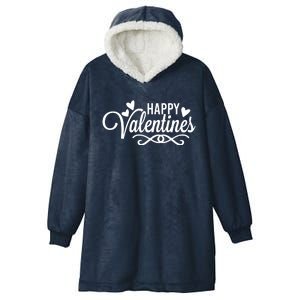 Happy Valentines Romantic Gift Hooded Wearable Blanket