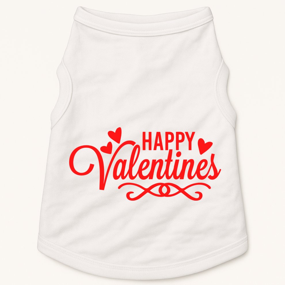 Happy Valentines Romantic Gift Doggie Tank