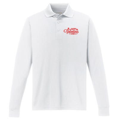 Happy Valentines Romantic Gift Performance Long Sleeve Polo