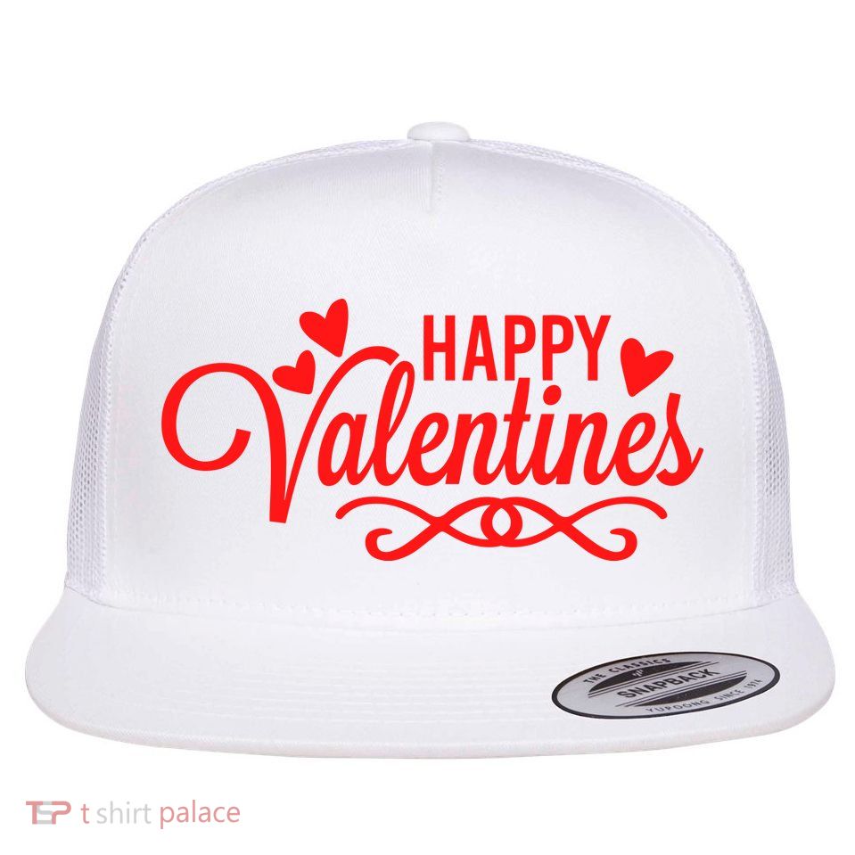 Happy Valentines Romantic Gift Flatbill Hat