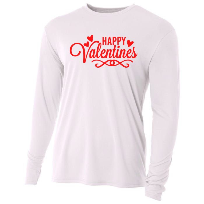 Happy Valentines Romantic Gift Cooling Performance Long Sleeve Crew