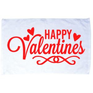 Happy Valentines Romantic Gift Microfiber Hand Towel