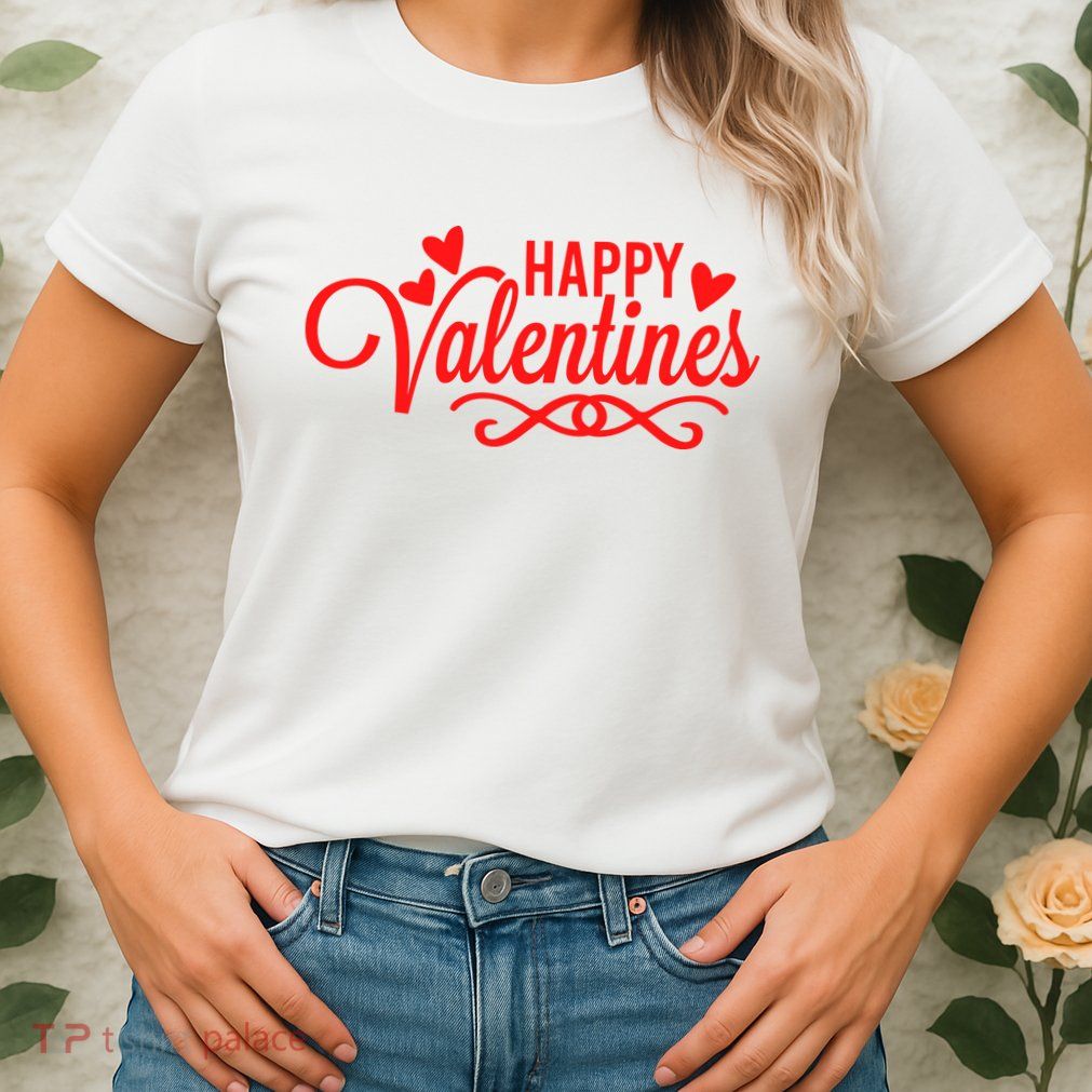 Happy Valentines Romantic Gift Womens T-Shirt