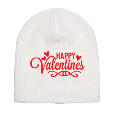 Happy Valentines Romantic Gift Short Acrylic Beanie