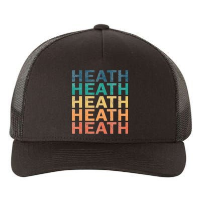 Heath Vintage Retro Heath Name Yupoong Adult 5-Panel Trucker Hat