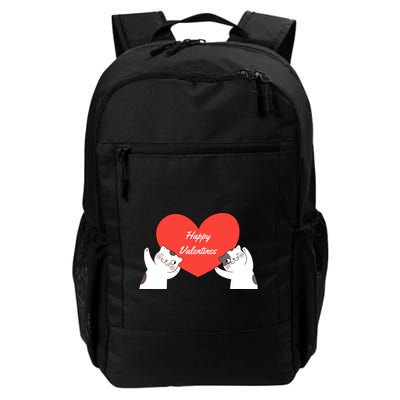 Happy ValentineS Red Heart And Cats Backpack