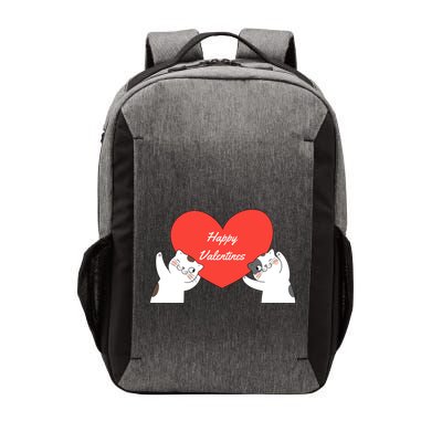 Happy ValentineS Red Heart And Cats Vector Backpack