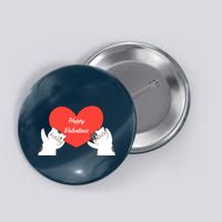 Happy ValentineS Red Heart And Cats Button