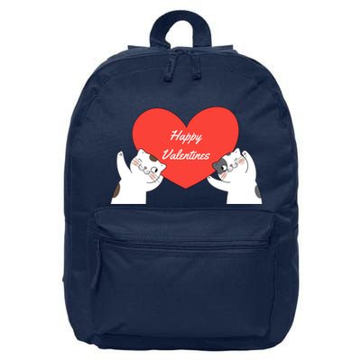 Happy ValentineS Red Heart And Cats 16 in Basic Backpack