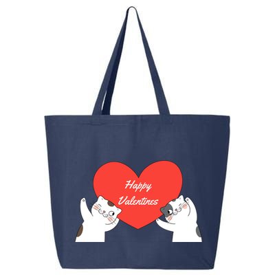 Happy ValentineS Red Heart And Cats 25L Jumbo Tote
