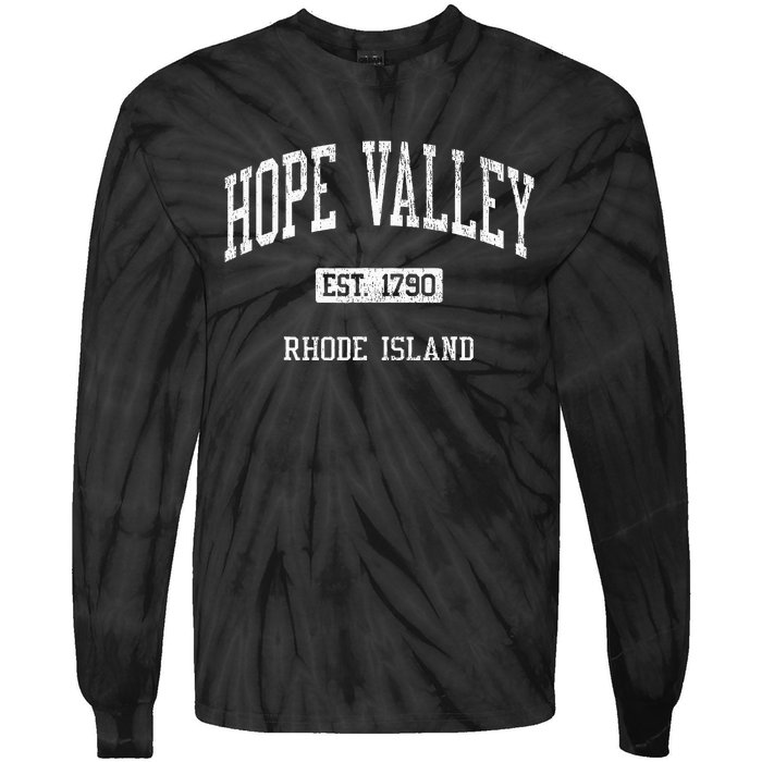 Hope Valley Rhode Island Ri Js04 Vintage Athletic Sports Tie-Dye Long Sleeve Shirt