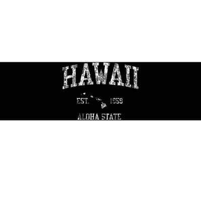 Hawaii Vintage Sports Hawaiian Islands Hi Bumper Sticker